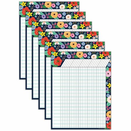 TEACHER CREATED RESOURCES Wildflowers Incentive Chart, 17in. x 22in., 6PK 7915